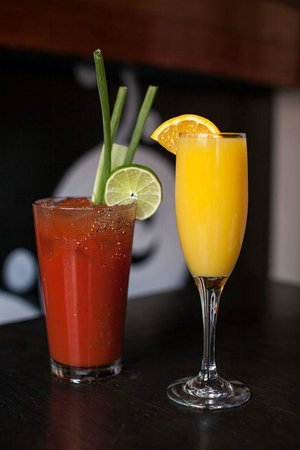 Day Party Classic Drinks - Bloody Mary and Mimosa