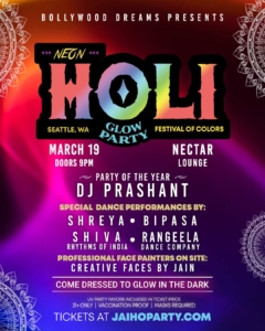 DJ Prashant Neon Holi Flyer PT Prashant and artists